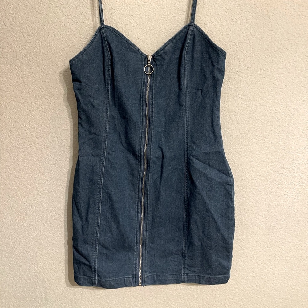 Denim mini dress